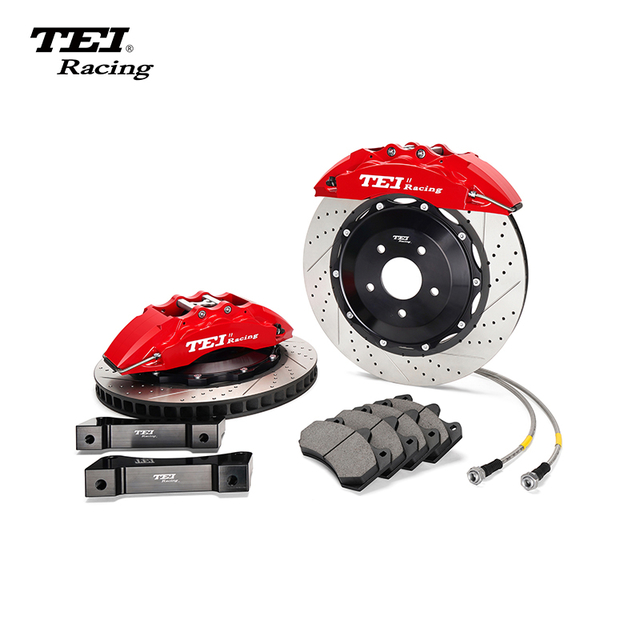 TEI Front P60ES 6 Pot Split Forged Caliper With High Carbon Content Iron Disc Big Brake Kit