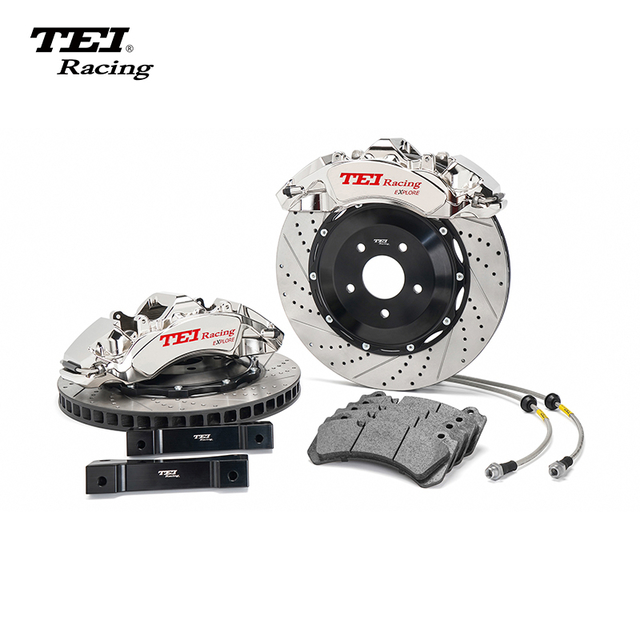TEI Front S60-Explore 6 Pot Monoblock Caliper With High Carbon Content Iron Floating Disc Big Racing Brake Kit